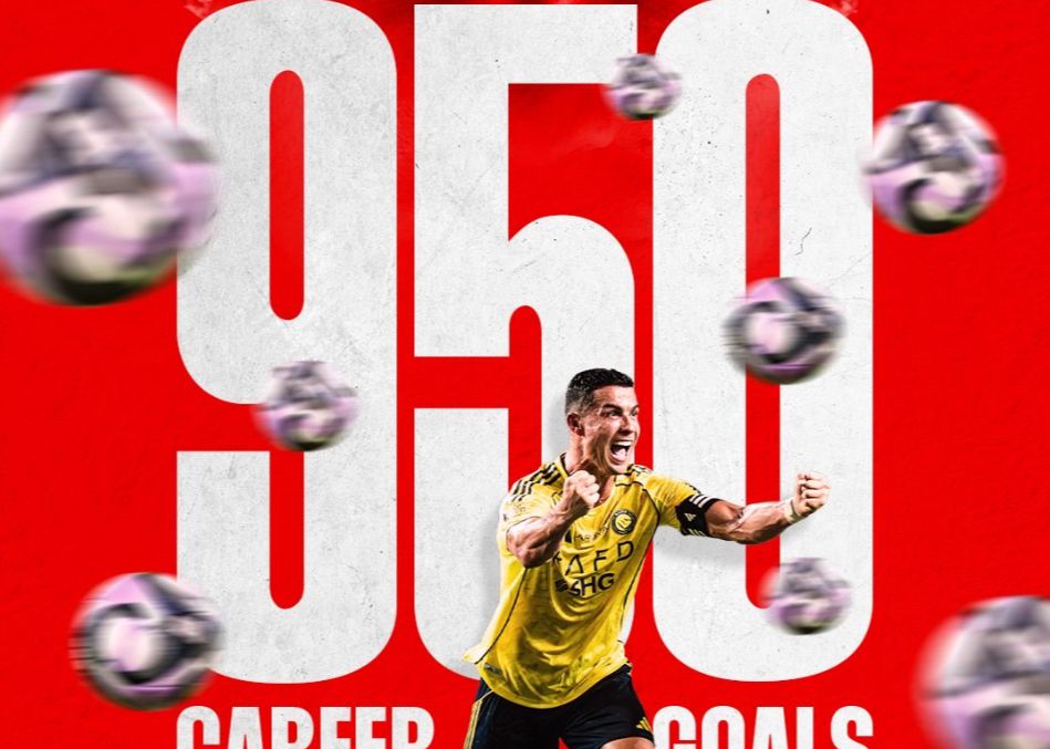 Cristiano Ronaldo erreicht den 950. Tor-Meilenstein seiner Karriere, immer noch 50 Tore von der 1.000-Tore-Marke entfernt