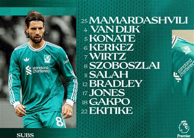 Liverpools Auswärtsspiel gegen Brentford: Wirtz und Ekitic beginnen, Salah spielt weiter