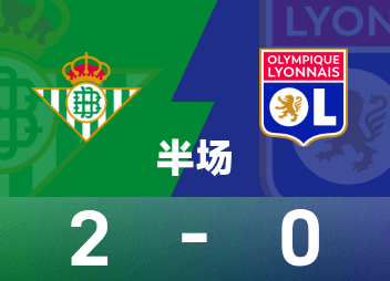 Europa-League-Halbzeit: Anthony punktet alleine, Real Betis führt vorübergehend zum 2:0 für Lyon